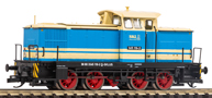 [Lokomotivy] → [Motorov] → [V 60] → 47369: dieselov lokomotiva modr-slonov kost, ernm rmem a pojezd, erven kola