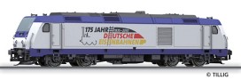[Lokomotivy] → [Motorov] → [BR 246] → 04931: dieselov lokomotiva bl-modr s ernm pojezdem ITG „175 Jahre Deutsche Eisenbahn“
