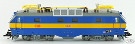 [Lokomotivy] → [Elektrick] → [150/151] → CD-350-016: elektrick lokomotiva modr se lutm vstranm pruhem