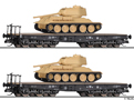[Soupravy] → [Nkladn] → 01801: set dvou ploinovch voz s nkladem tank T34/85