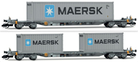[Soupravy] → [Nkladn] → HN9765: set dvou kontejnerovch voz „IFA” loench 1x 40′ a 2x 20′ kontejnery „MAERSK”